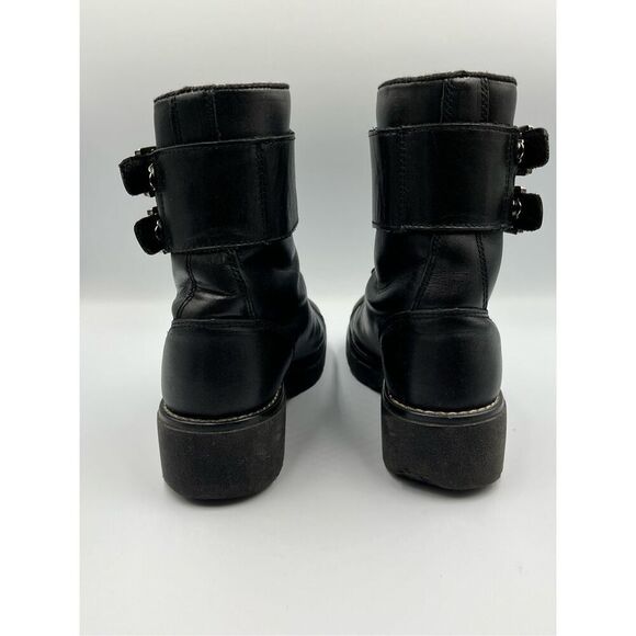 Harley Davidson Double Buckle Leather Lace Up Combat Riding Boot Womens Size 6 - Picture 11 of 14